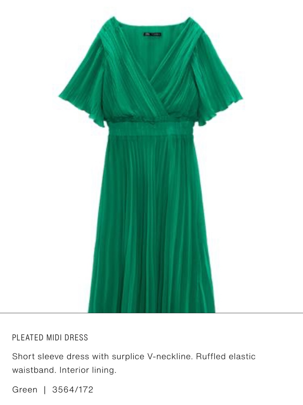 Zara Pleated Midi Dress